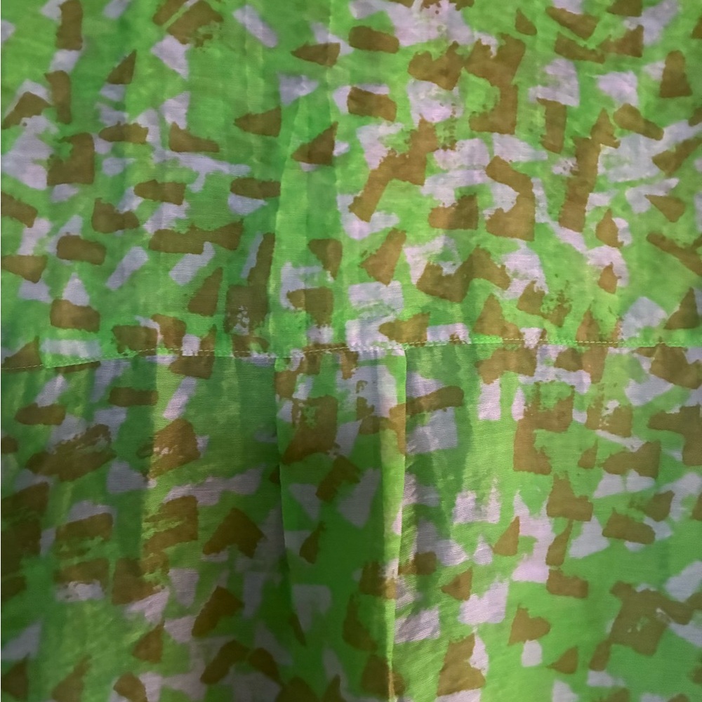 Cabi Lime Green Patterned Blouse - image 5